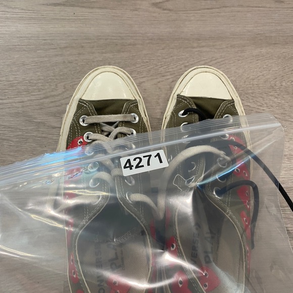 Converse Comme des Garcons Play Multi Heart Sneakers Women's 8 - Picture 8 of 9
